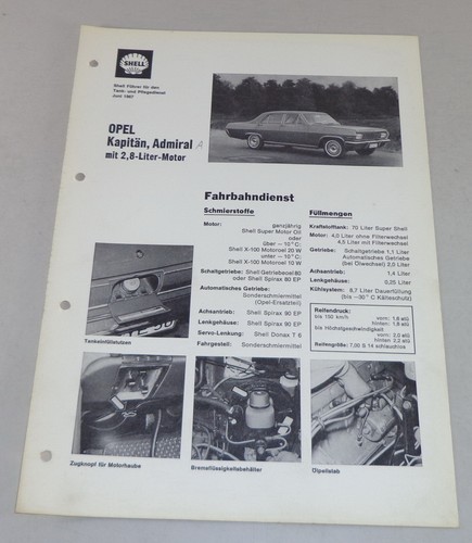 Shell schmierplan für opel - shell,