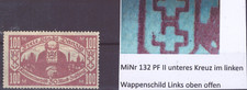 Danzig MiNr 132 PF II unteres Kreuz im linken Wappenschild Links oben offen