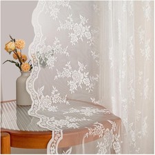 Vorhang aus  Blumen Bestickte