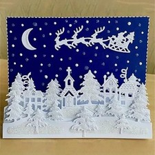 Stanzschablone Weihnachtsdorf