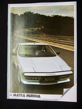 Simca Talbot Matra Murena 1983 16S. A4 Deutsch Prospekt Brochure 763/3