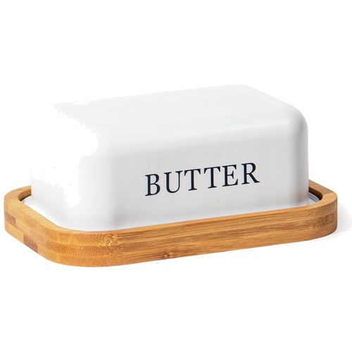 Butterdose edelstahl weiß - butterdose,