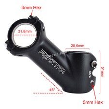 MTB Lenker Vorbau ±45° AL Legierung Matt 28,6mm 31,8mm Fahrrad XC Rennradvorbau