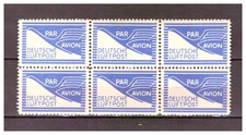 Alliierte Besetzung 1948  Klebezettel Deutsche Luftpost aus MH postfrisch