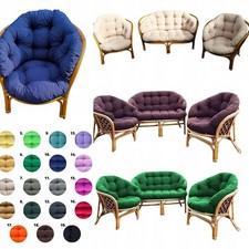 Rattan Polyrattan Kissen Set