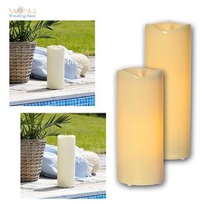 große outdoor LED Kerzen GRANDE, XXL Außen-Kerze flackernd mit Timer, für Garten