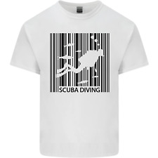Scuba Barcode Tauchen Diver Tauch Lustig Herren Baumwolle Maglietta T-Shirt