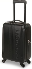 Leonardo Koffer Reisekoffer Trolley Koffer Handgepäck Boardcase (Schwarz)