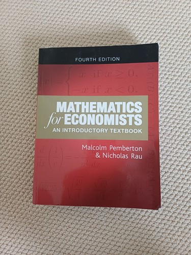 Mathematics for economists - mathematics,