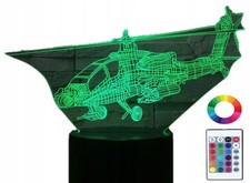 3D LED Nachtlampe Hubschrauber