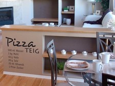 Wandtattoo Küche Rezept Esszimmer Essen Kochen Pizza Pizzateig Italienisch