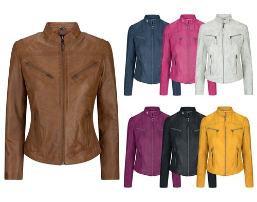 Damenjacke 100 echtleder slim - echtleder,
