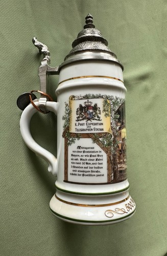 Bierkrug mit zinndeckel - mit, 500