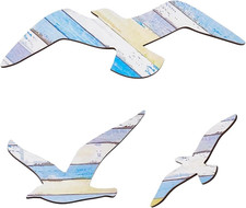 3 Stück Wanddeko Möwenform