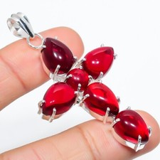 Rot Karneol Edelstein Handmade 925 Sterlingsilber Schmuck Anhänger Größe