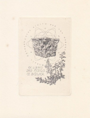 Exlibris bookplate kupferstich - exlibris,