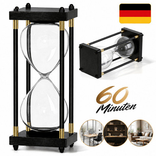 Glas holz sanduhr - glas,