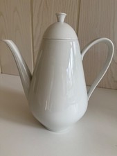 Schlichte weiße kaffeekanne - weiße,