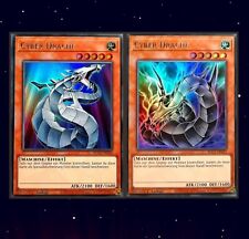 Yugioh Karte Cyber Drache Artwork Set Ultra Rare Holo Deutsch BLC1-DE20/21 NM 
