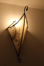 Orientalische leder wandlampe - orientalische, leder-wandlampe