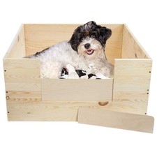 Schecker Welpen - Wurfkiste - Wurfbox - Welpenbox aus hochwertigem Naturholz 