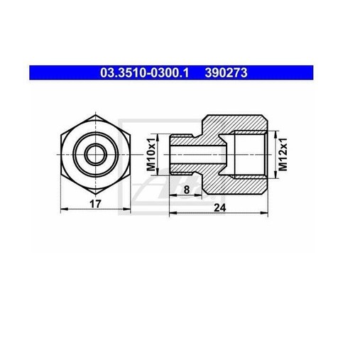 Ate bremsleitung adapter - bremsleitung,