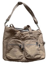Kipling Damen Shopper Tasche Beige Polyamid