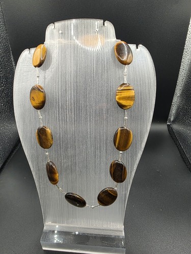 Tigerauge kette 25x18mm - tigerauge,