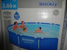 BESTWAY STEEL PRO 366 x 84cm Pool Schwimmbad mit Filterpumpe Bad Wasser Neu OVP 