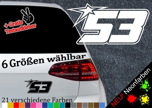 Startnummer aufkleber - 53,