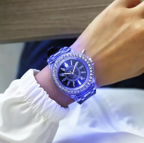 Luminous led watch silicone - luminous,