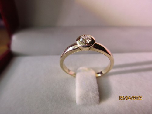 585 gelbgold solitärring - gelbgold:,