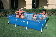 Intex Rectangular Frame Pool Swimmingpool 220x150x60cm ohne Pumpe blau 1698775