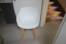 Küchenstuhl  - Esszimmerstuhl -  Wohnzimmerstuhl mit Armlehne  - Weiß