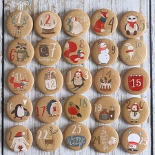 Adventskalender Zahlen Buttons