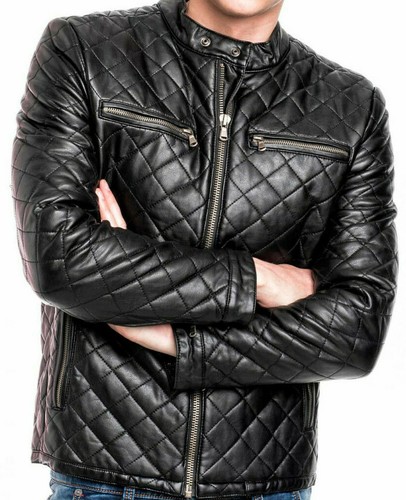 Herren lederjacke bikerjacke - herren,