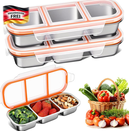 Edelstahl snackbox set mit - snackbox,