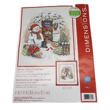Dimensions Kreuzstich Set Handarbeit Bastelbedarf Garden Shed Schneemann Winter 