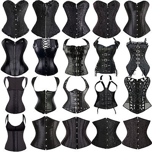Damen vintage schwarz dessous - schwarz,
