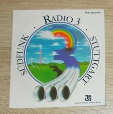 Alter Aufkleber | Sticker Südfunk Radio 3 Stuttgart SDR