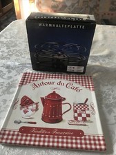 3 teilig Stövchen mit Teelichthalter Warmhalteplatte Untersetzer Kerze