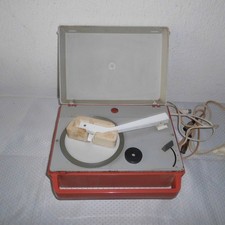 Alter PE 31 K Plattenspieler Koffer Orange Grau Kofferplattenspieler Vintage Alt