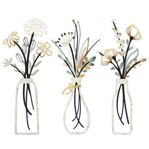 Metall blumen wanddekoration - blumen,