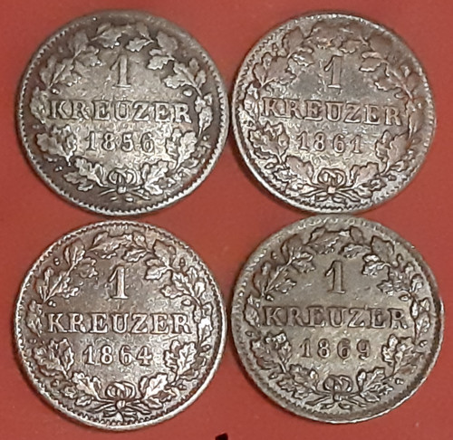 Münzlot bayern kreuzer 1856 - 1,