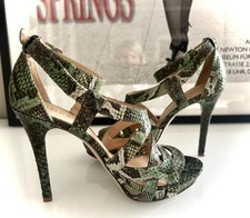 GUESS Highheels, 39, Schlangenprint, Grün