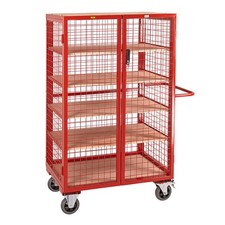 Plattformwagen Transportwagen Gitterwagen Handwagen mit 5 Böden + 4 Gitterwänden