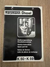 Betriebsanleitung/Ersatzteilliste Farymann Dieselmotor K 50 bis K 59