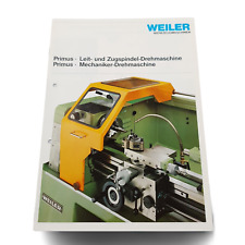 Prospekt Weiler Primus Original DinA4 Leit Zugspingel Mechaniker Drehmaschine