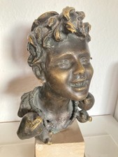 Jungenkopf Bronzeskulptur -