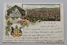 orig. AK Stuttgart / Litho Wappen Eberhard Gruppe /gel.1897